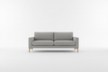 Modern Grey Fabric Sofa with wooden legs